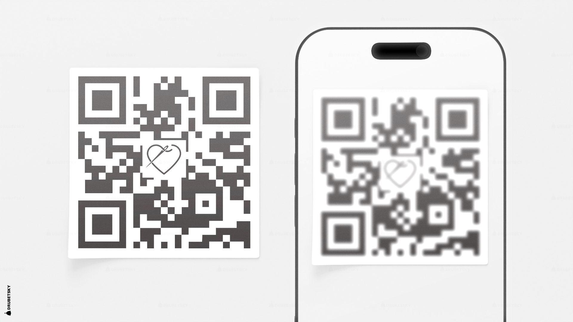 branding design qr code textile studio