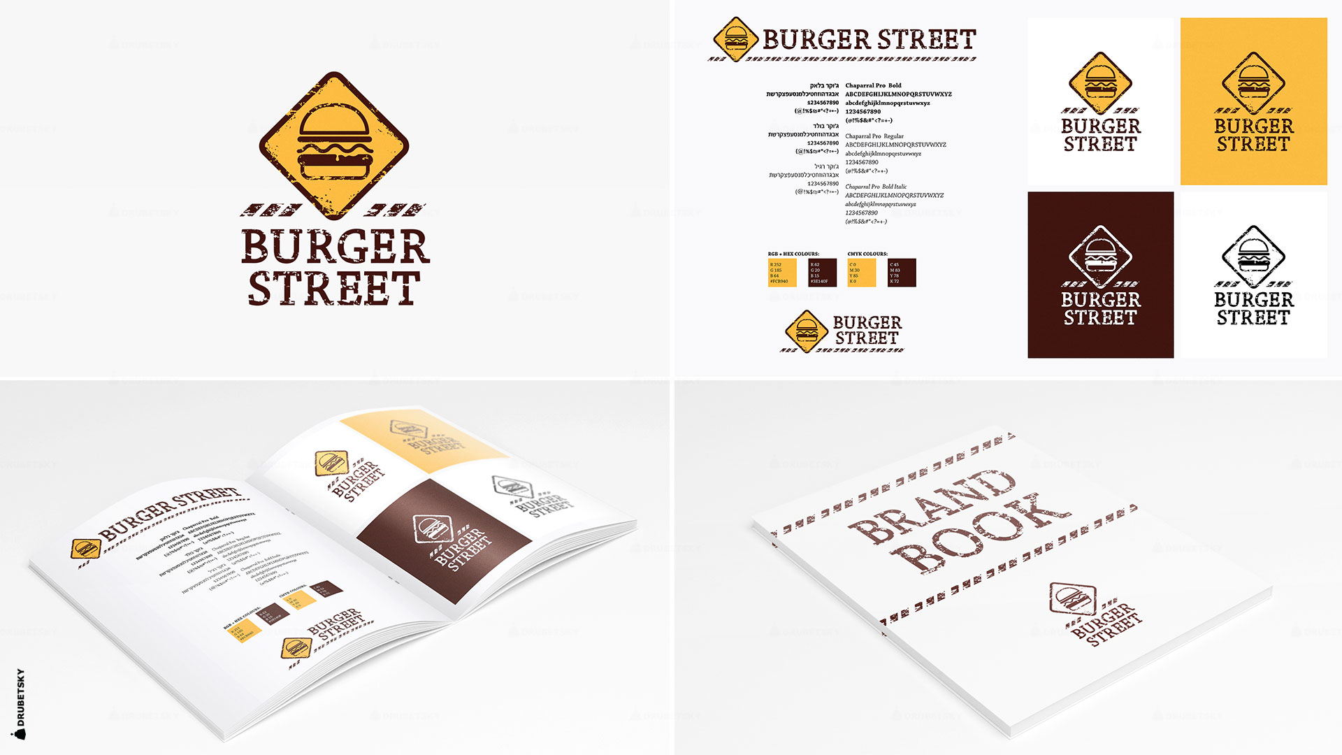 brand book design burger restaurant