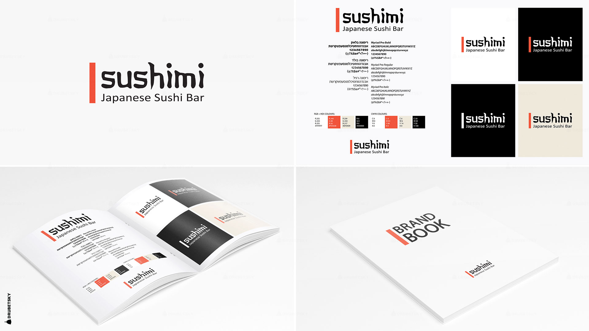 brand book design sushi restaurant