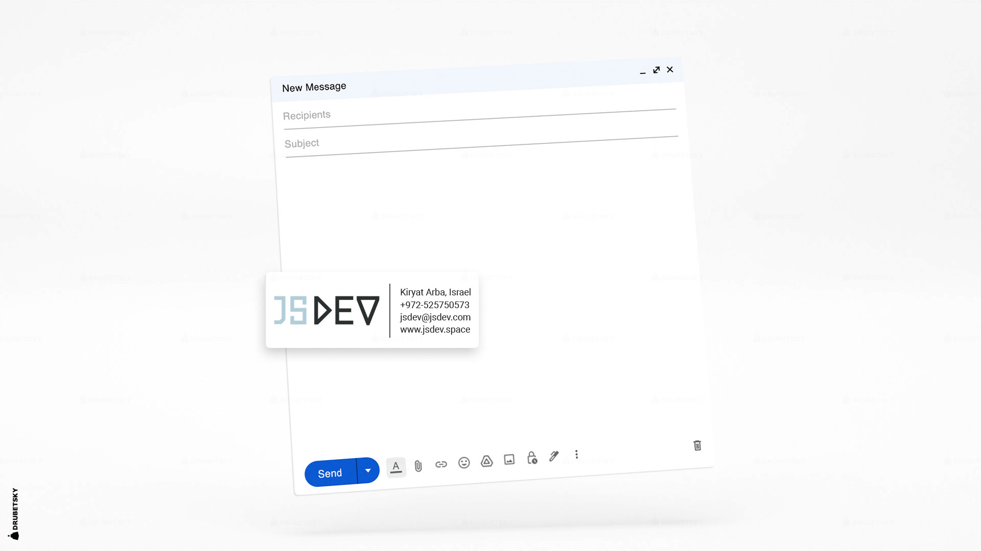 email signature design javascript development