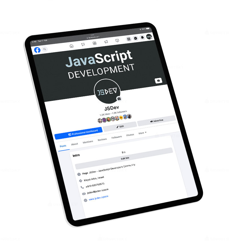 facebook page javascript development