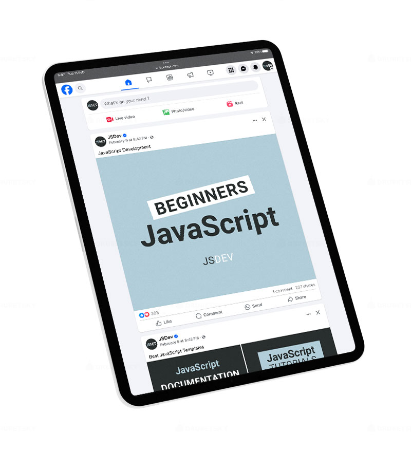facebook post javascript development
