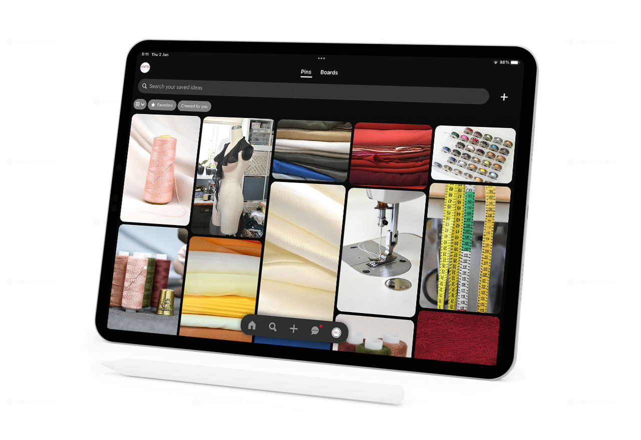 pinterest page design textile studio