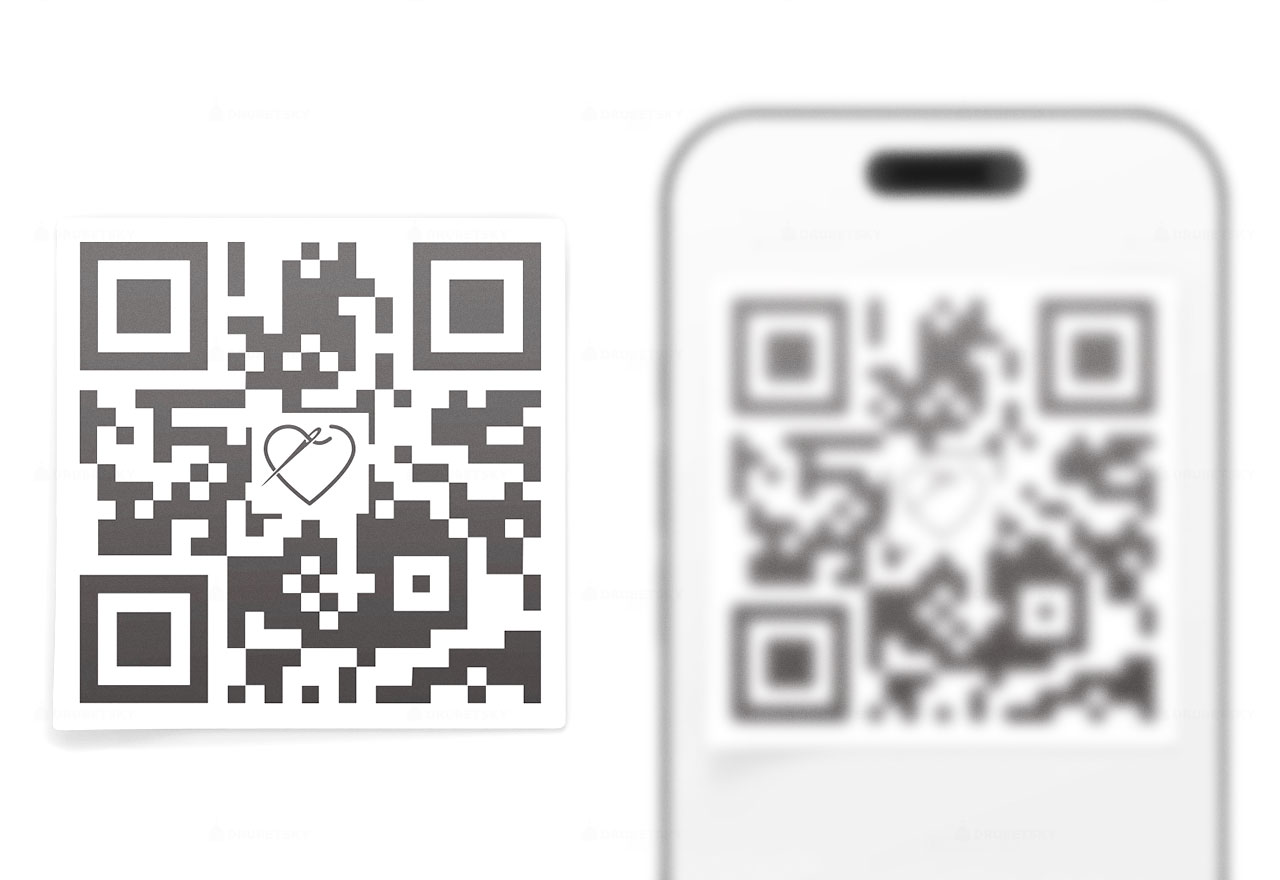 branding design qr code textile studio